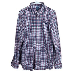 Vineyard Vines Mens Plaid Seersucker Button Up Harbor Shirt‎  Blue Size M Medium